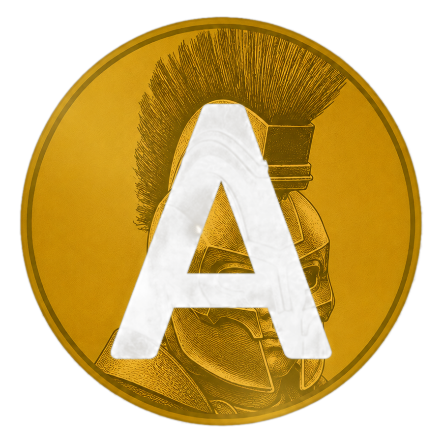 Golden coin featuring King Agamemnon